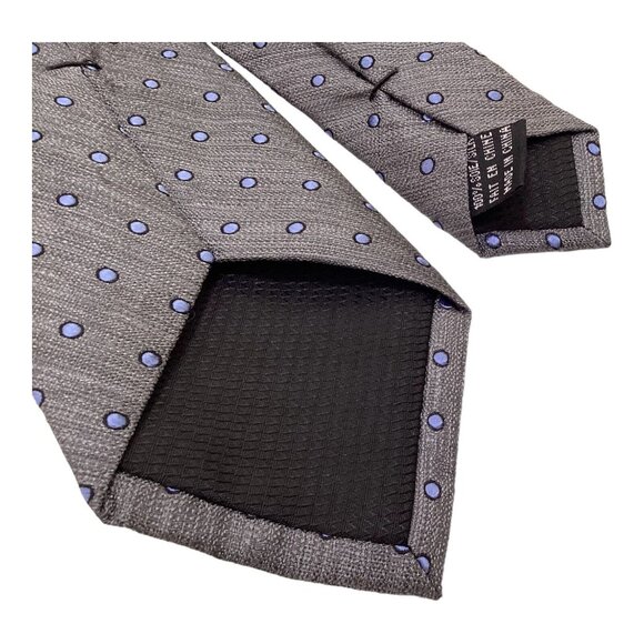 ORVIETO Gray Polka Dot Silk Tie 59"/ 3" EC - Picture 5 of 6